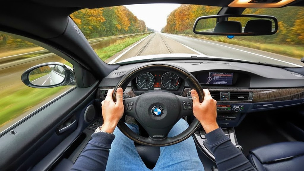 Turbocharged BMW E90 max speed test