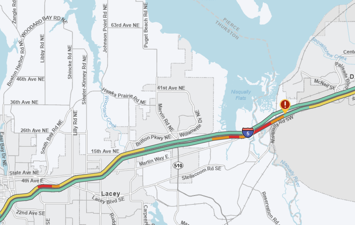 I-5 delays expected as crews fix damaged power lines near Thurston-Pierce line<br><br>