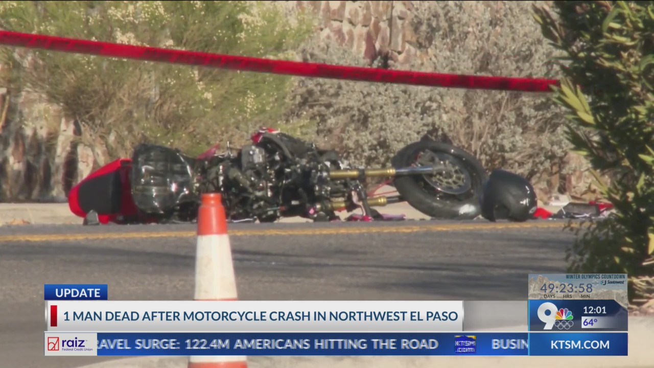 1 man dead after vehicle, motorcycle crash in Northwest El Paso