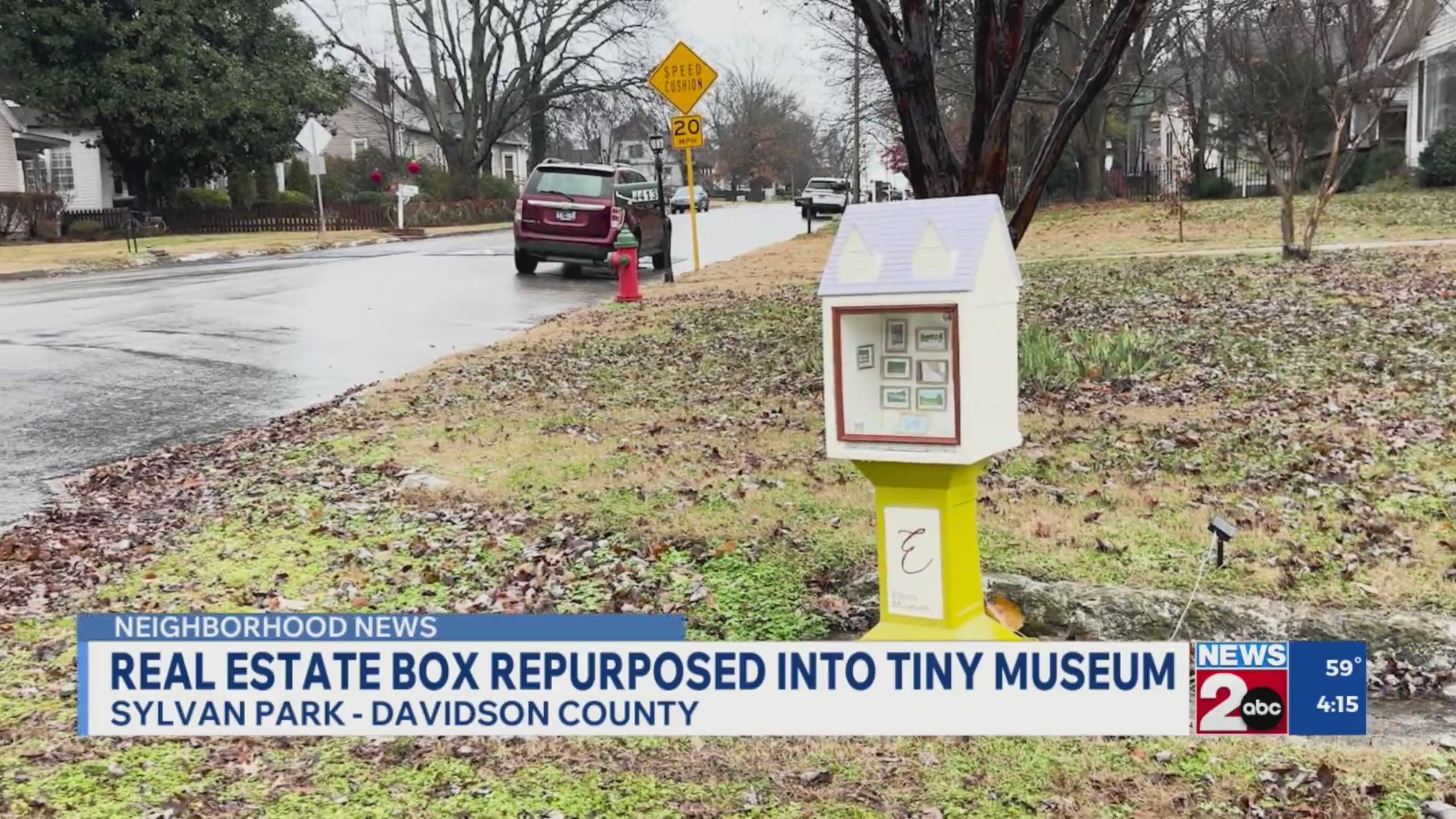 Real estate box repurposed into tiny museum in Nashville neighborhood