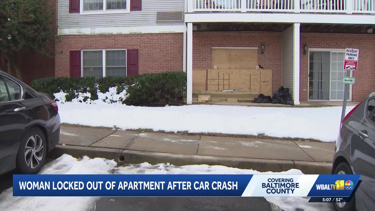 Woman barred from entering apartment months after car crashed into it