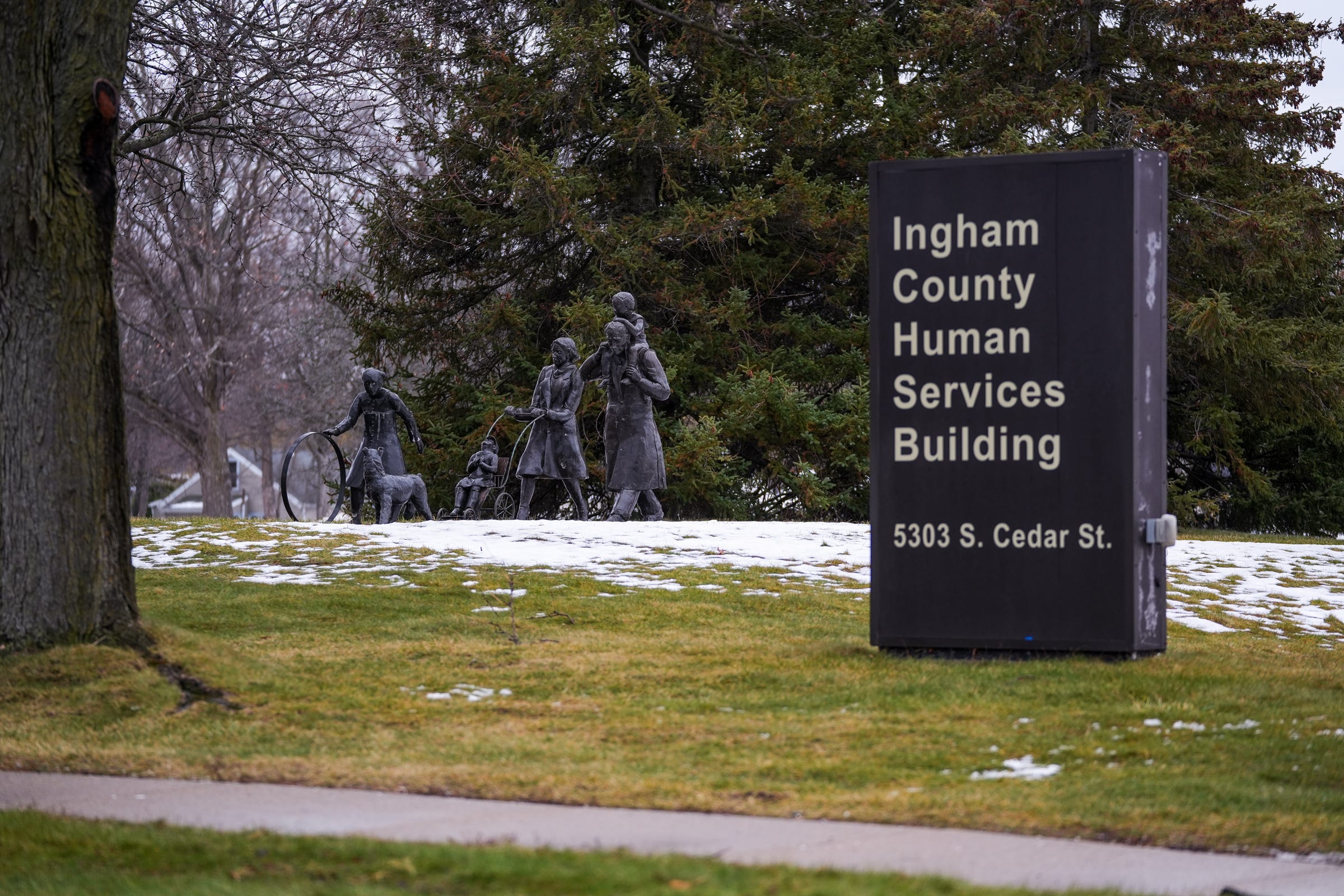 The Ingham County Human Services building in Lansing, seen Thursday, Dec. 18, 2025.