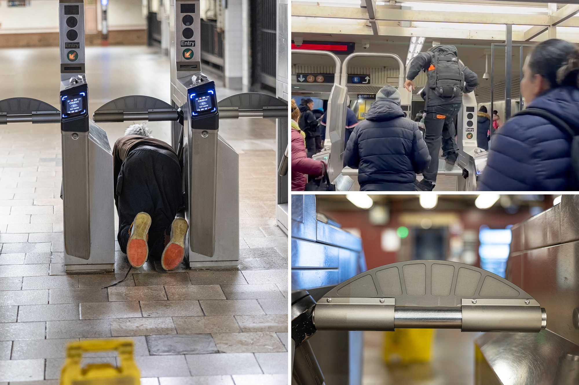 NYC subway fare jumpers easily beat anti-theft 'fins' as MTA spends $7 ...