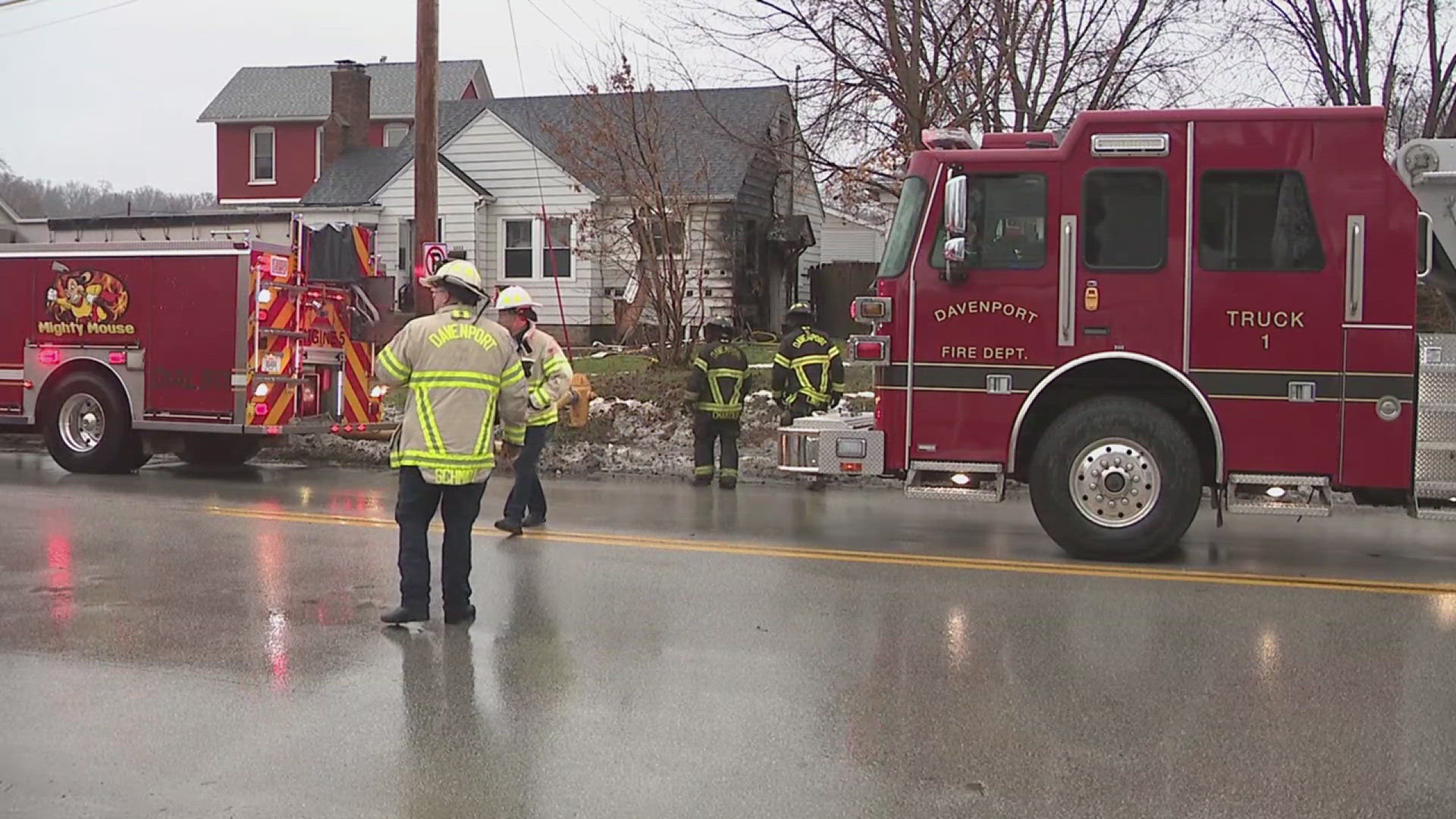 Davenport firefighters respond to house fire on Rockingham Road