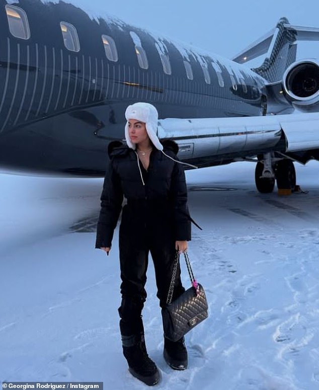 Georgina shared pictures of the new Bombadier jet ahead of a recent trip to the North Pole worth an eye-popping £61m
