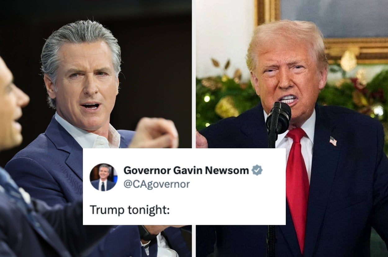 Gavin Newsom perfectly summed up Trump's big speech with one word 731 times