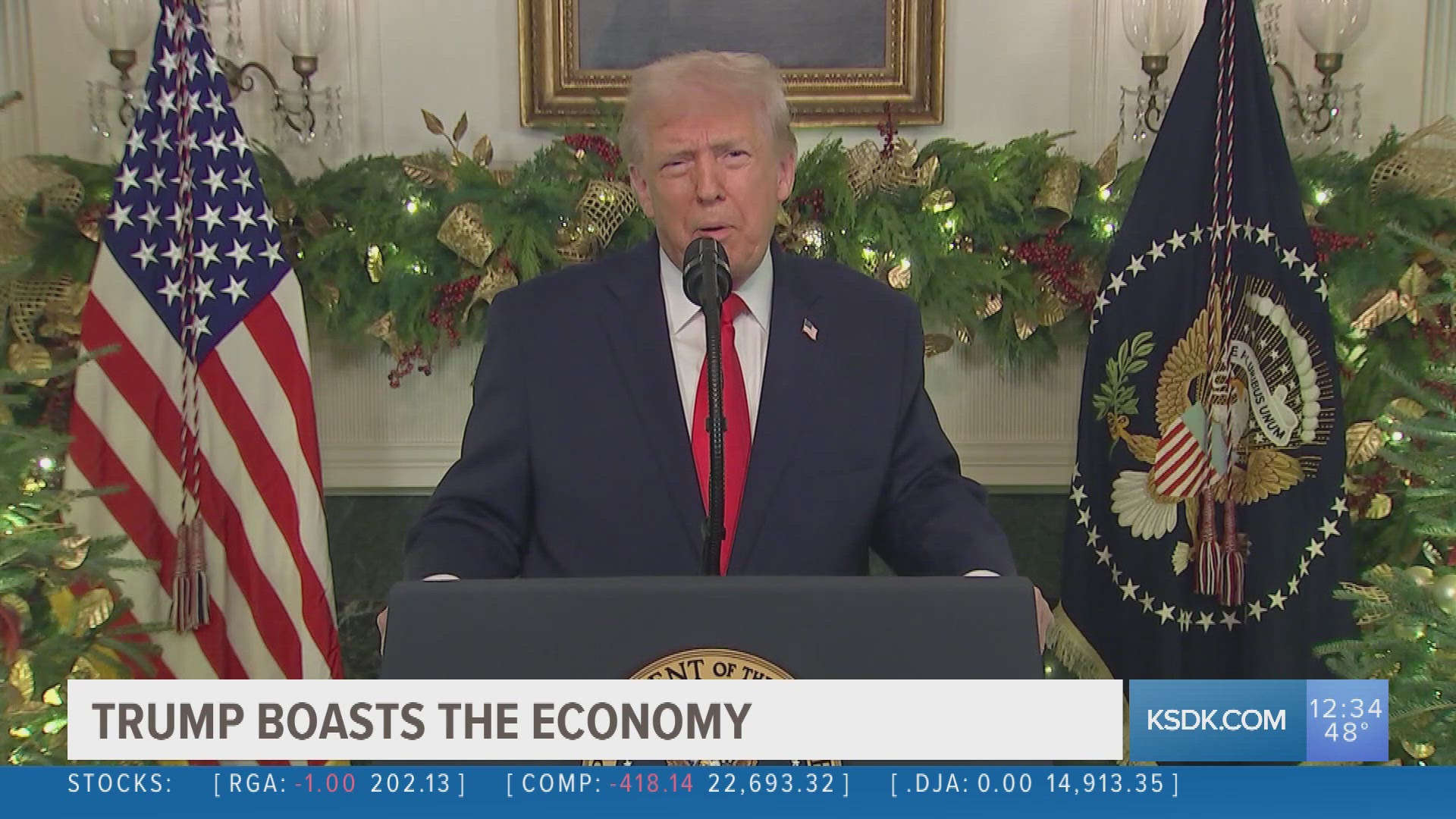 President Trump boasts the economy