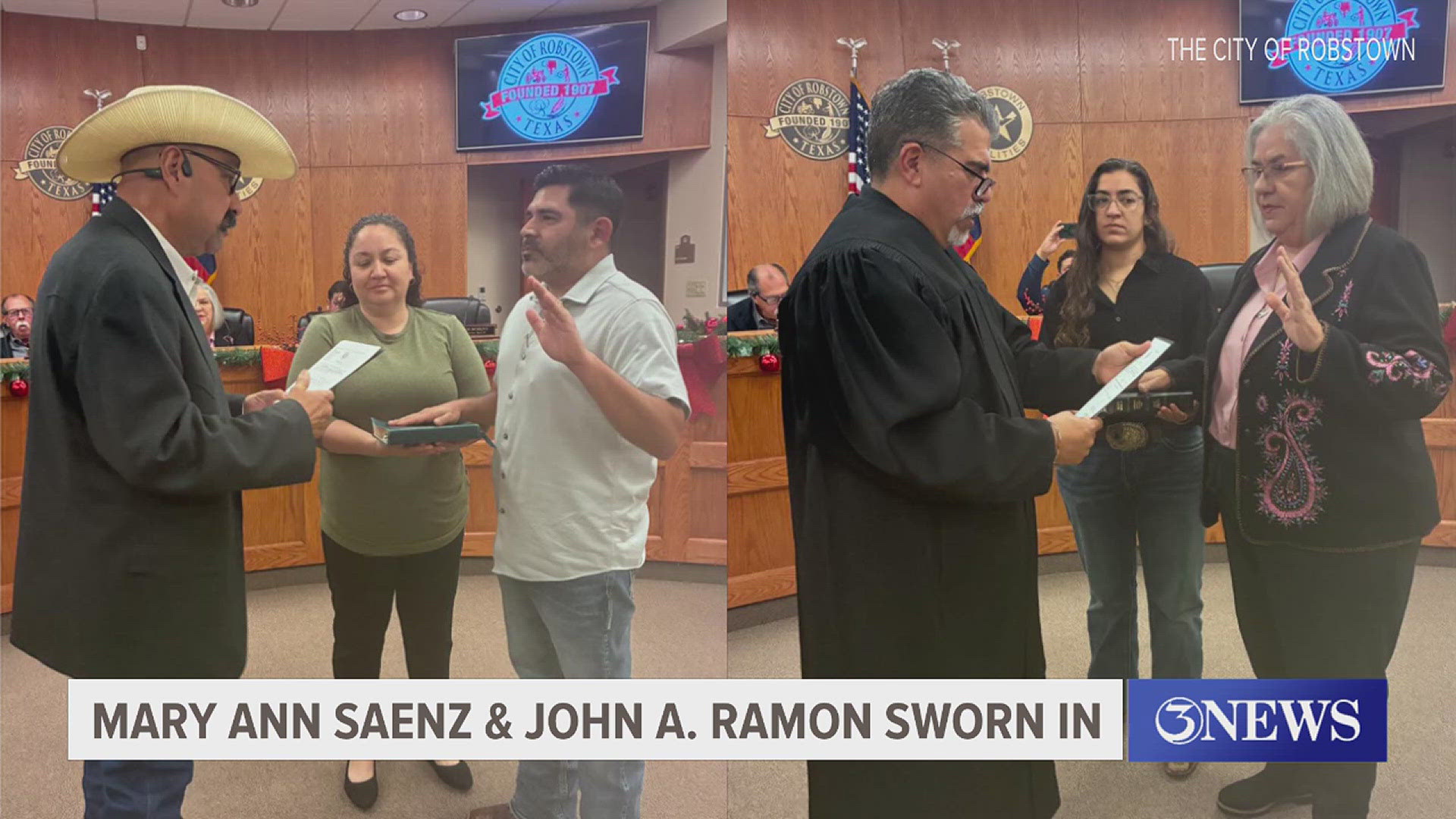 Robstown mayor and council member sworn in at city council meeting