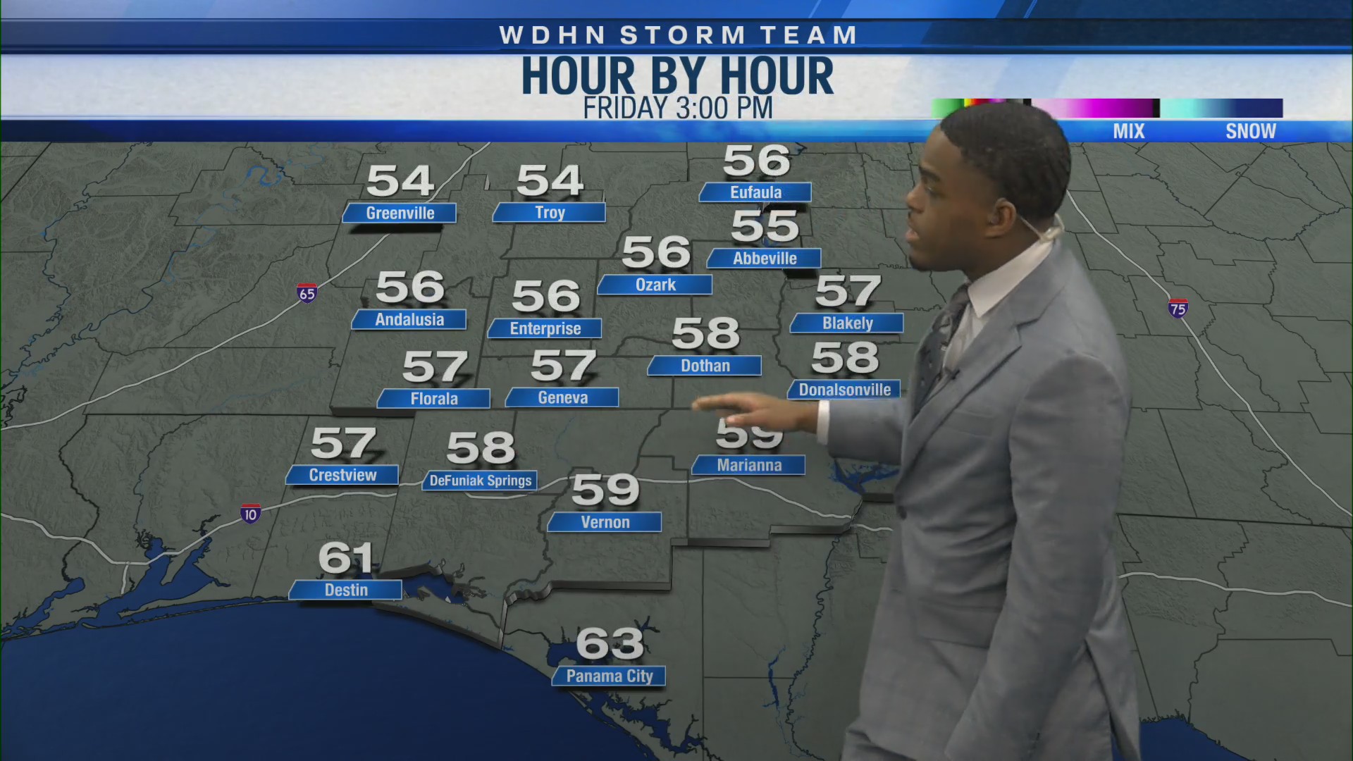 Cooler temperatures tomorrow as cold front moves through