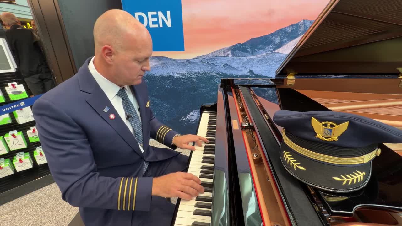 Piano-playing pilot: Watch Captain Beau Brant play the new grand piano ...
