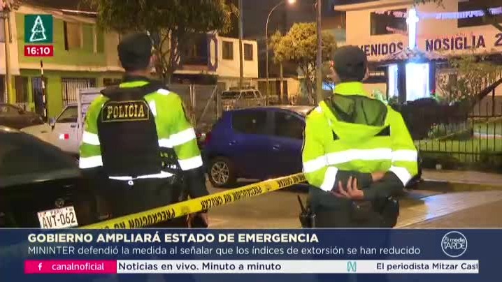 Gobierno ampliaría estado de emergencia en Lima y Callao