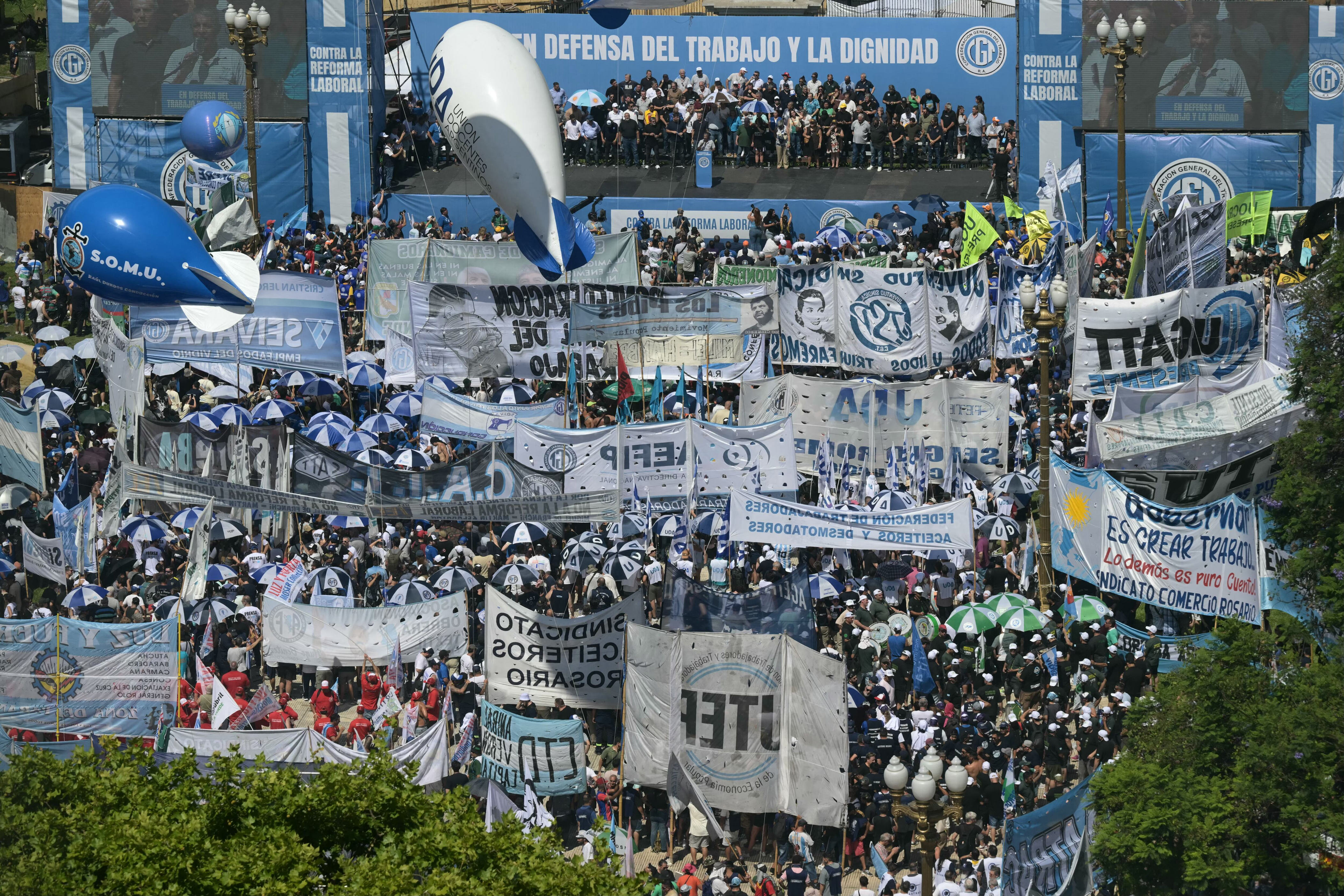 Argentina en las calles: miles protestan contra la reforma laboral de Milei