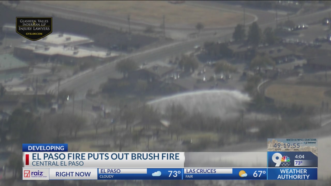 Crews tackle brush fire in Central El Paso