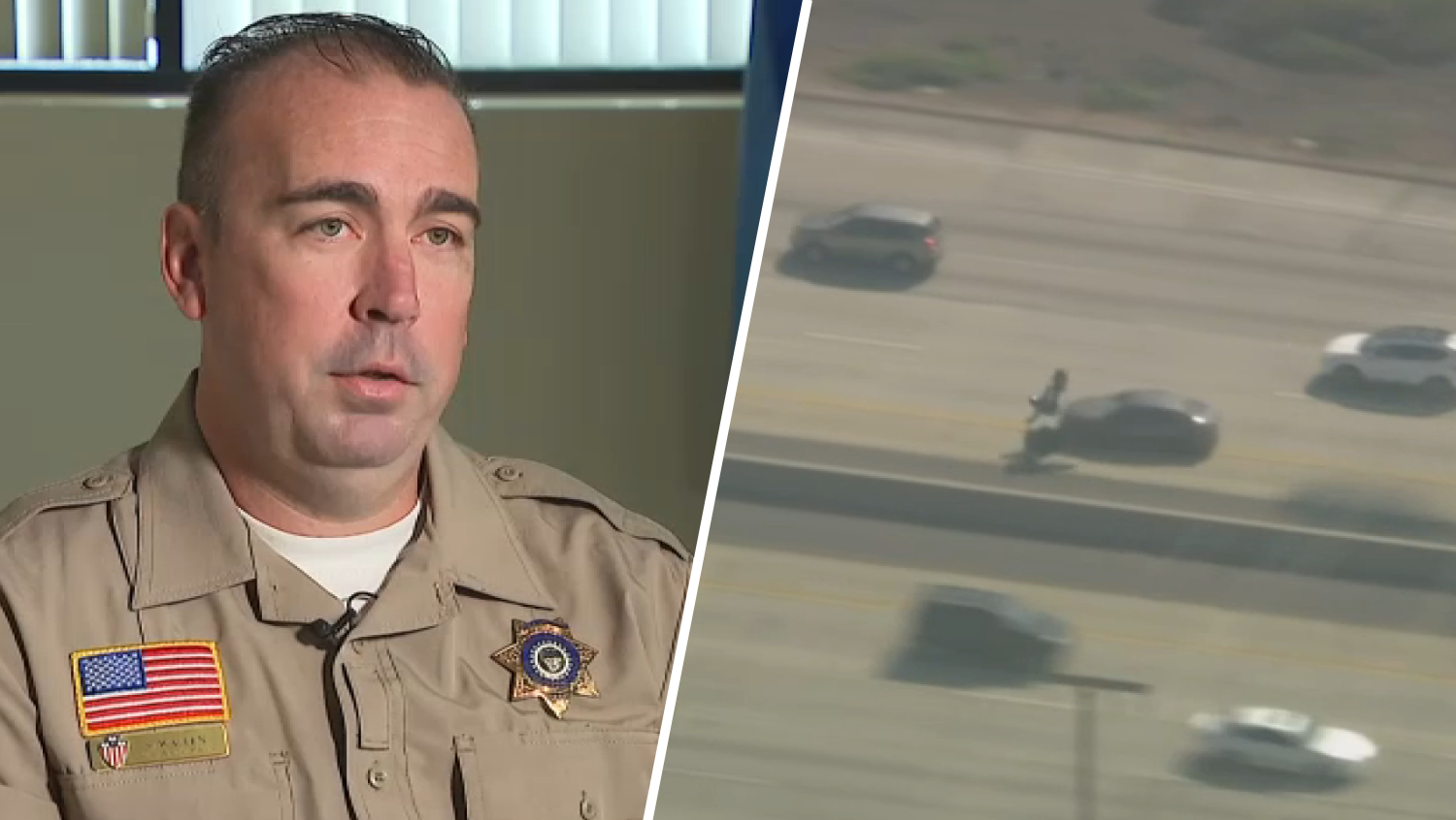 San Bernardino deputy speaks out after knocking murder suspect off ...