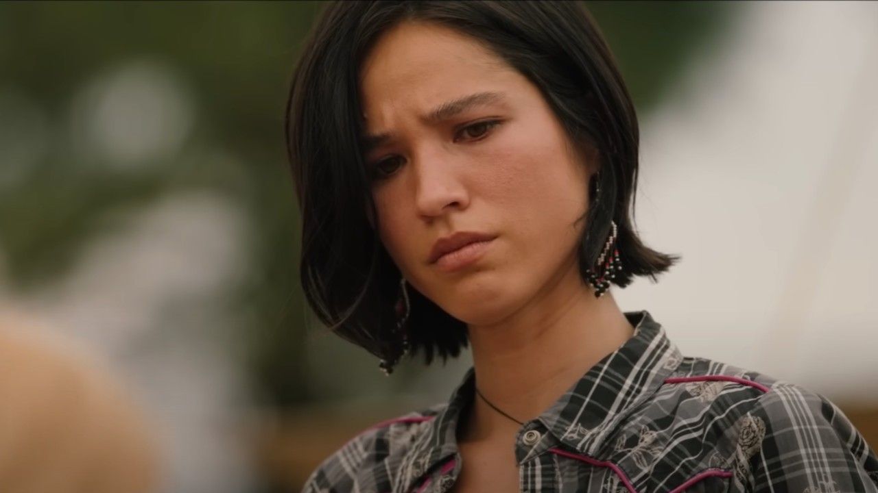 Monica looking sad in Yellowstone.