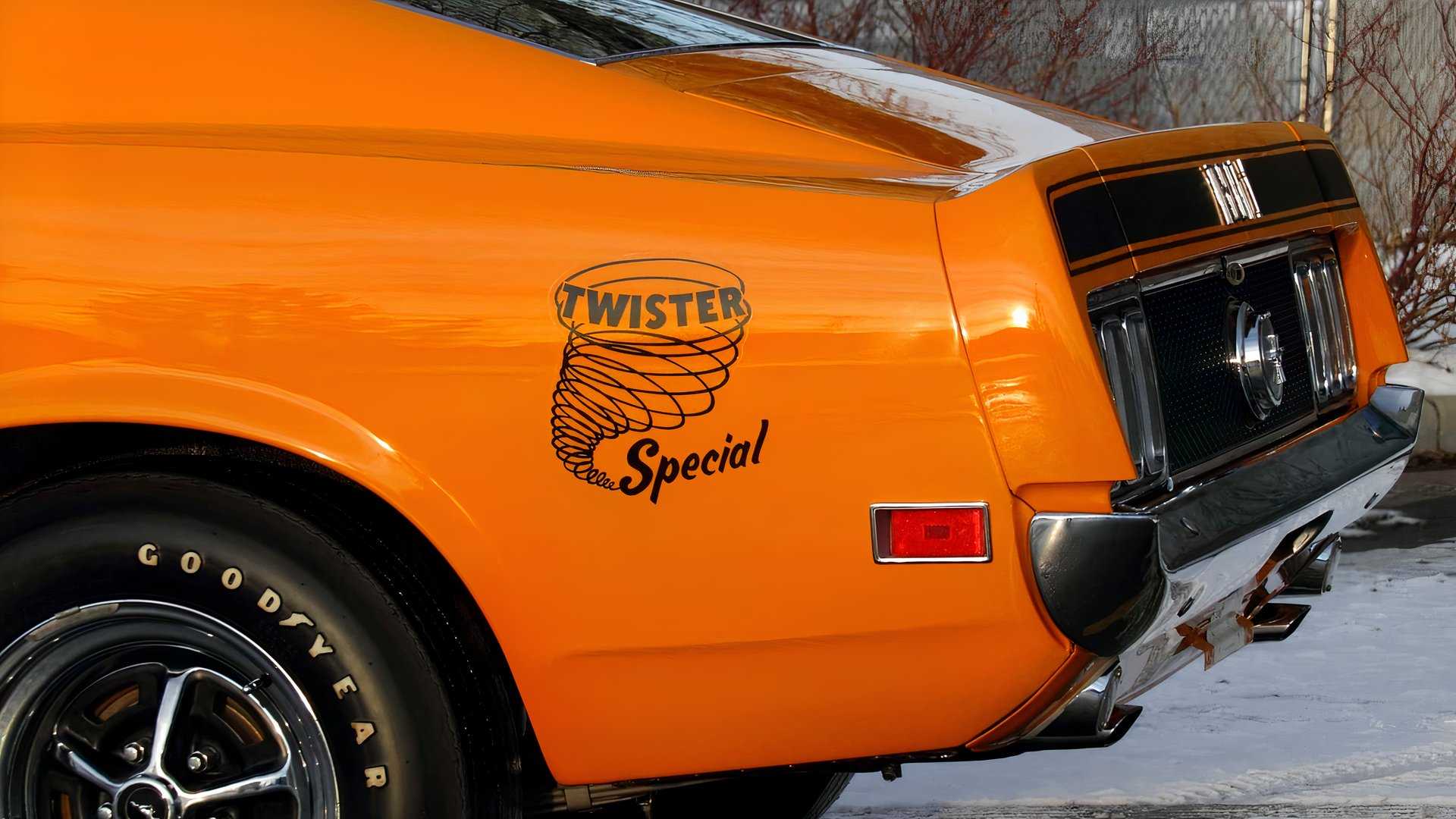 Fender decal of 1970 Ford Mustang Mach 1 Twister Special