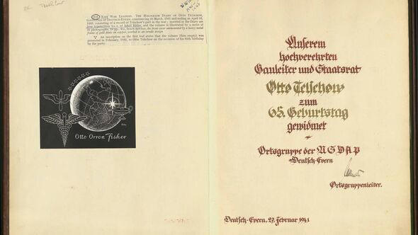 Nazi official's WWII diary found with Hitler's personal Christmas cards ...