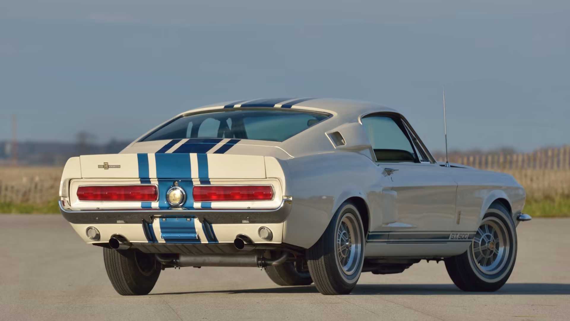 White 1967 Shelby GT500 Super Snake rear