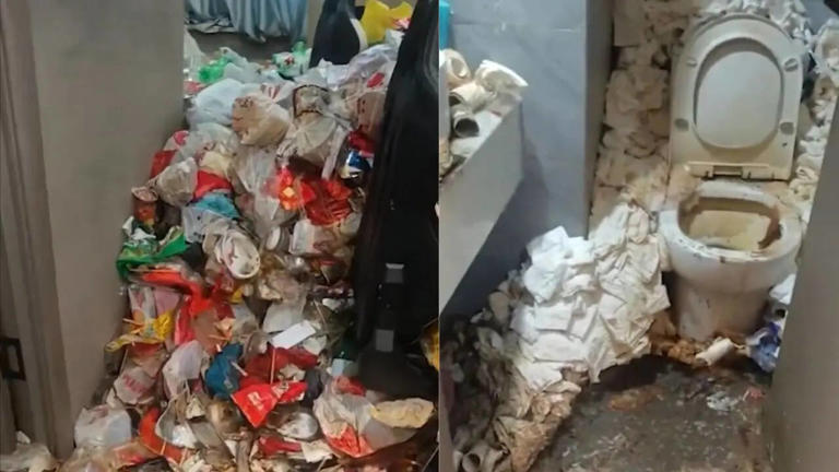 gamer’s two-year stay ends in horror for hotel staff: room found buried under trash in china | viral video