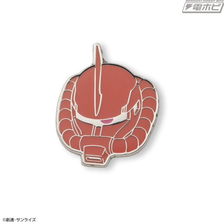 モビルスーツの頭部をデザインしたフェイスピンズコレクションが