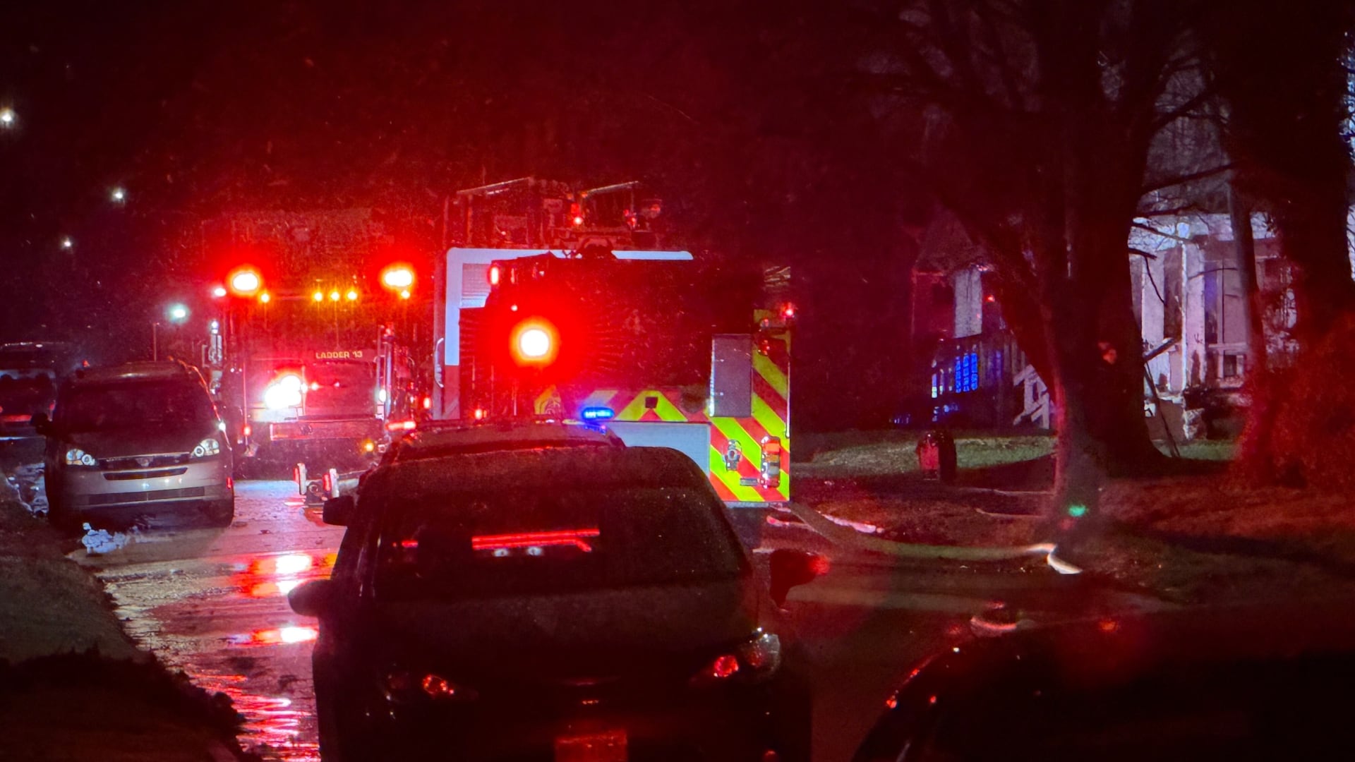 Person jumps from 2nd-story window to escape house fire