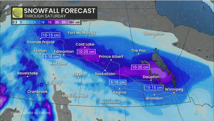 Another round of heavy snow and wind for the Prairies