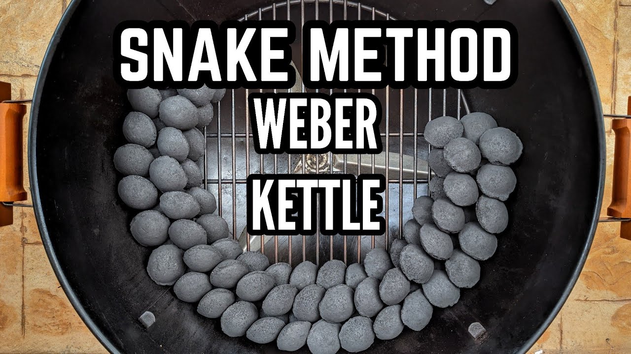 How to set up the snake method on a Weber kettle