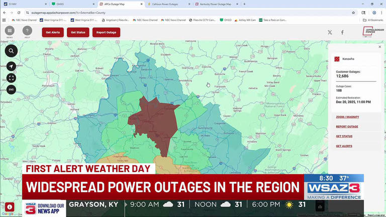 Power outages, downed trees reported after storm
