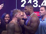 Anthony Joshua and Jake Paul weigh-in ahead of fight night