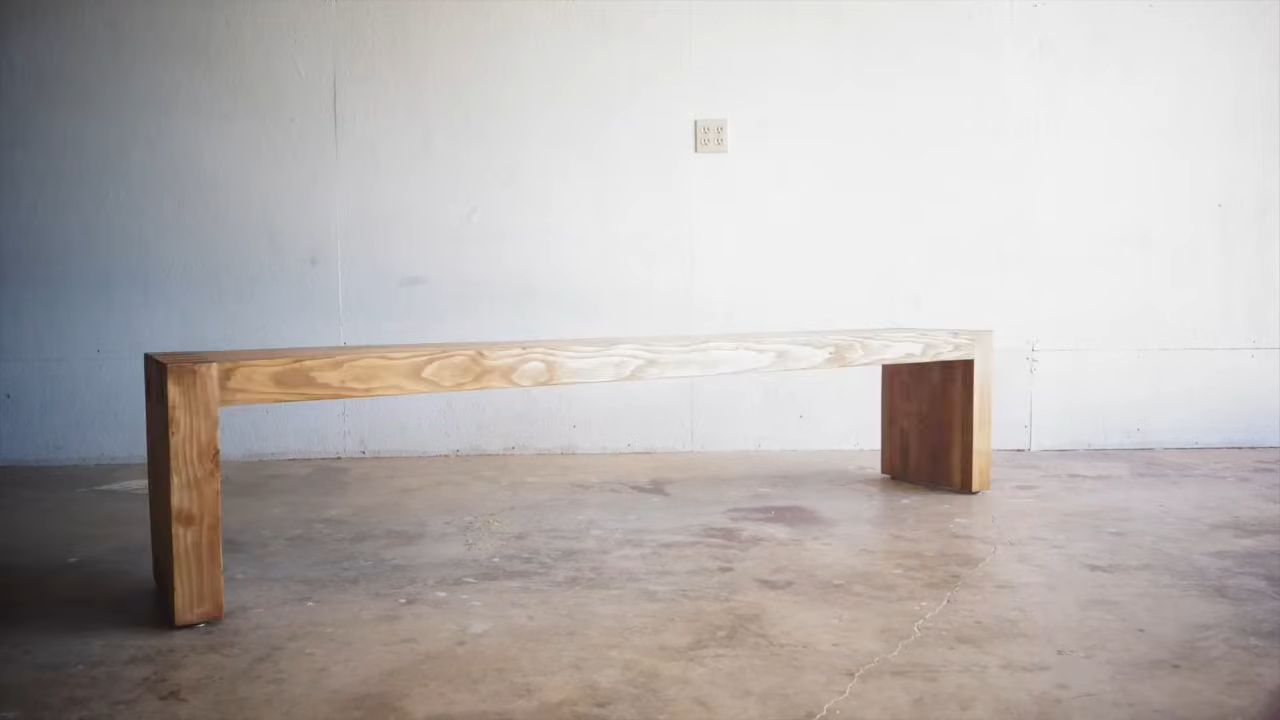 How to build an easy and affordable modern outdoor bench by hand