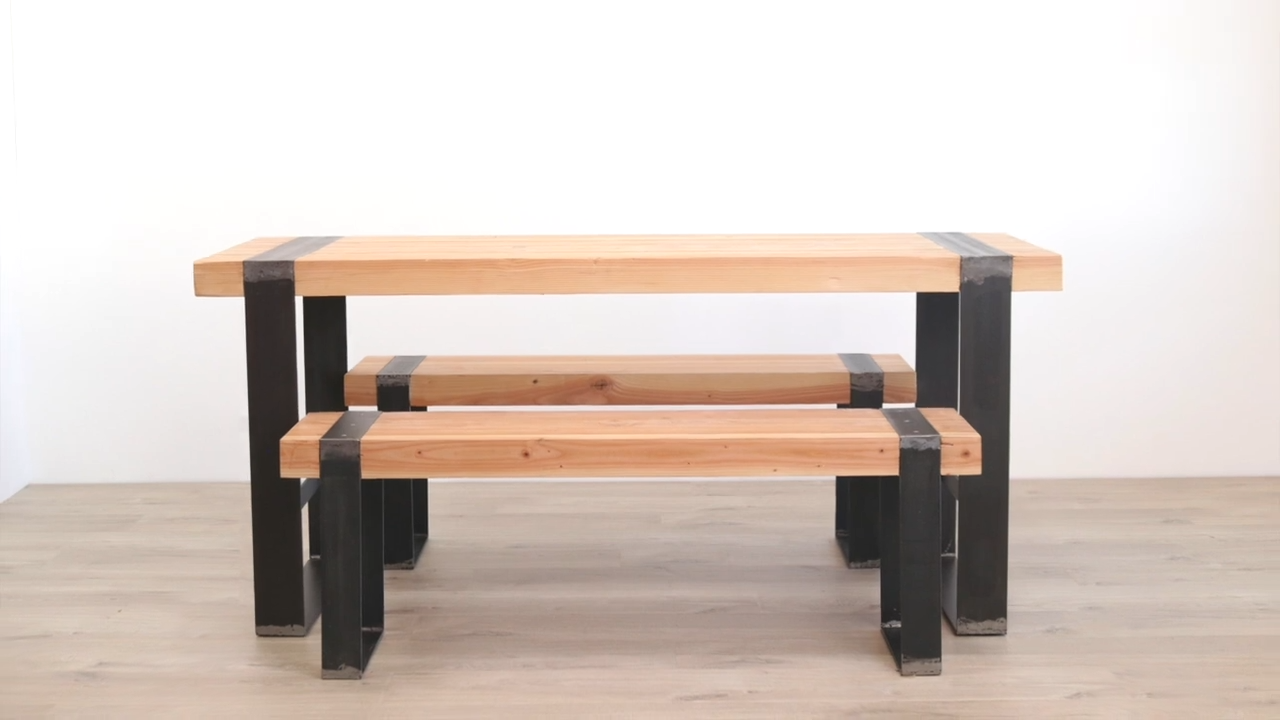 How to build an easy and affordable modern dining table with matching ...