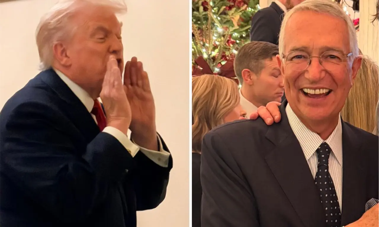 Salinas Pliego estuvo en una cena navideña con Donald Trump como anfitrión.