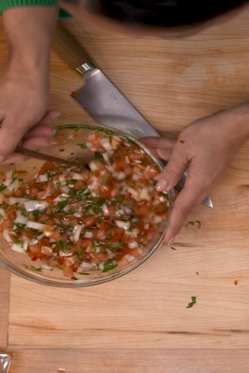 Salsa criolla fresh Argentine sauce for asado