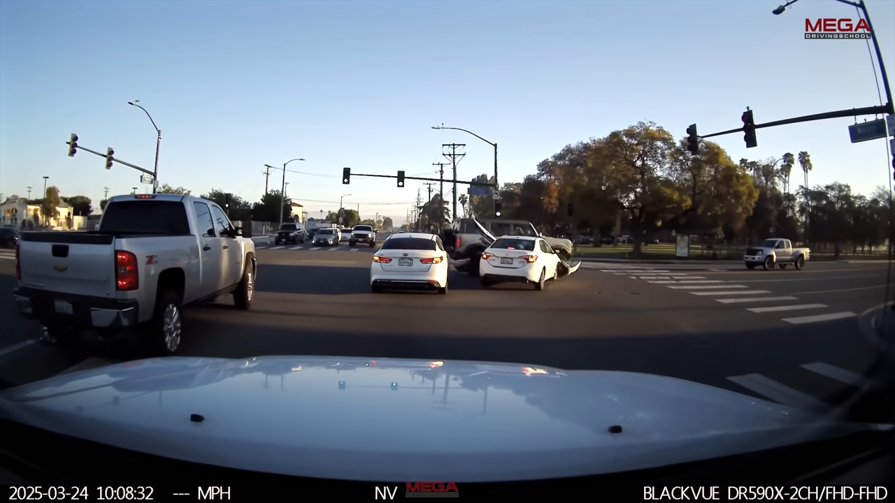 Driver ignites disaster running red light