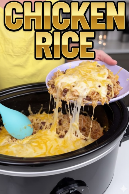Slow cooker taco chicken and rice made easy