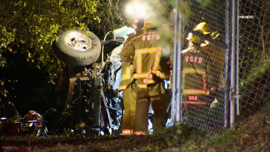 Driver killed, 2 injured after SUV crashes, tumbles down Ojai embankment