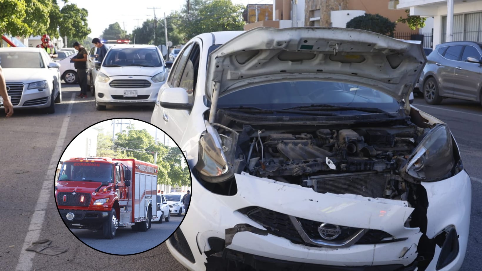 Choque entre Uber y auto particular deja tres lesionados en Hermosillo
