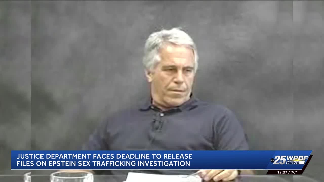 Justice Department faces deadline to release files on Epstein sex ...