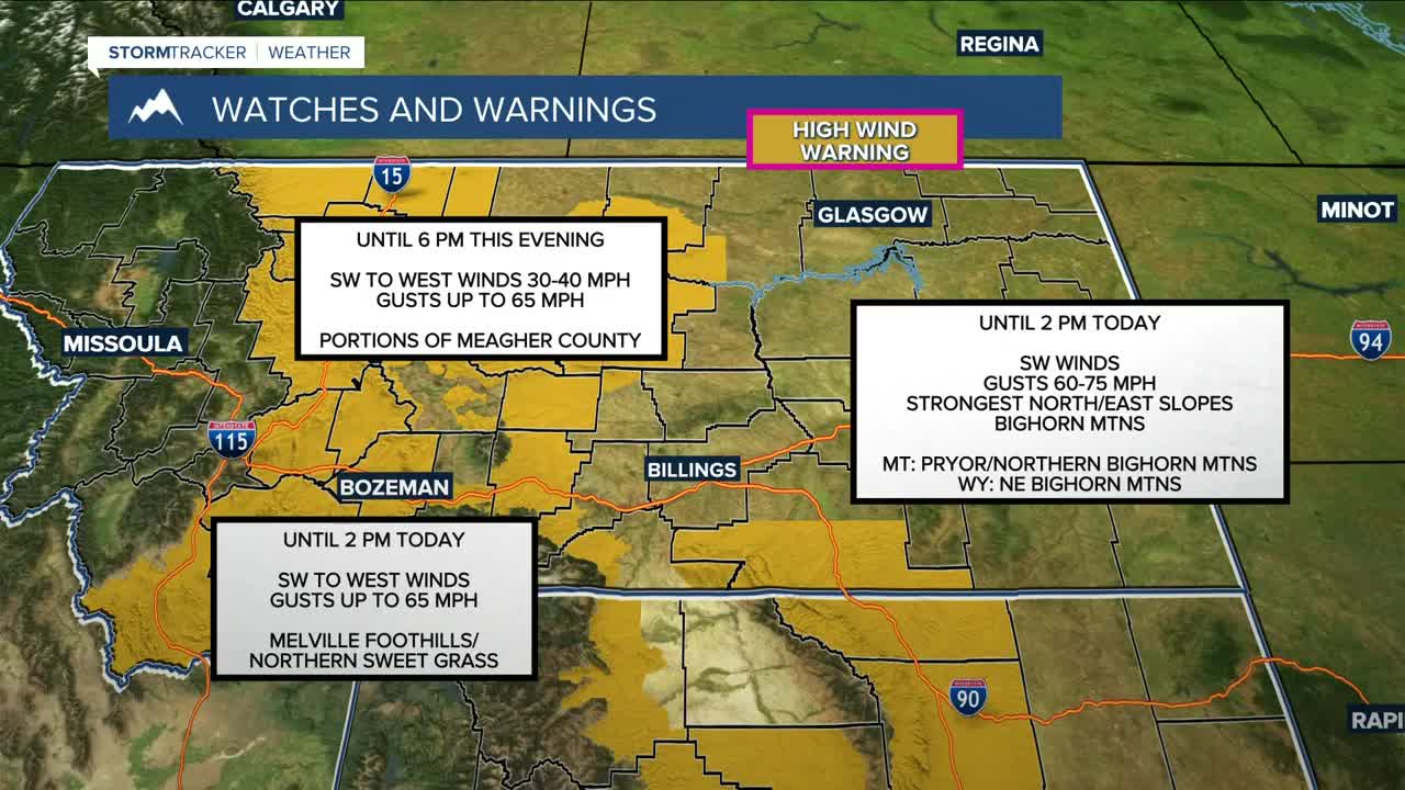 Q2 Billings area weather: Windy with rain and mountain snow