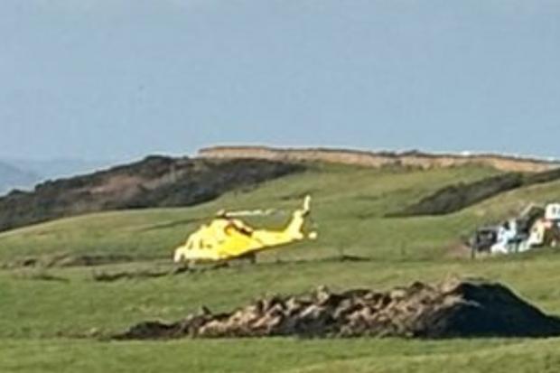 Motorcyclist airlifted to hospital with serious injuries after coast ...