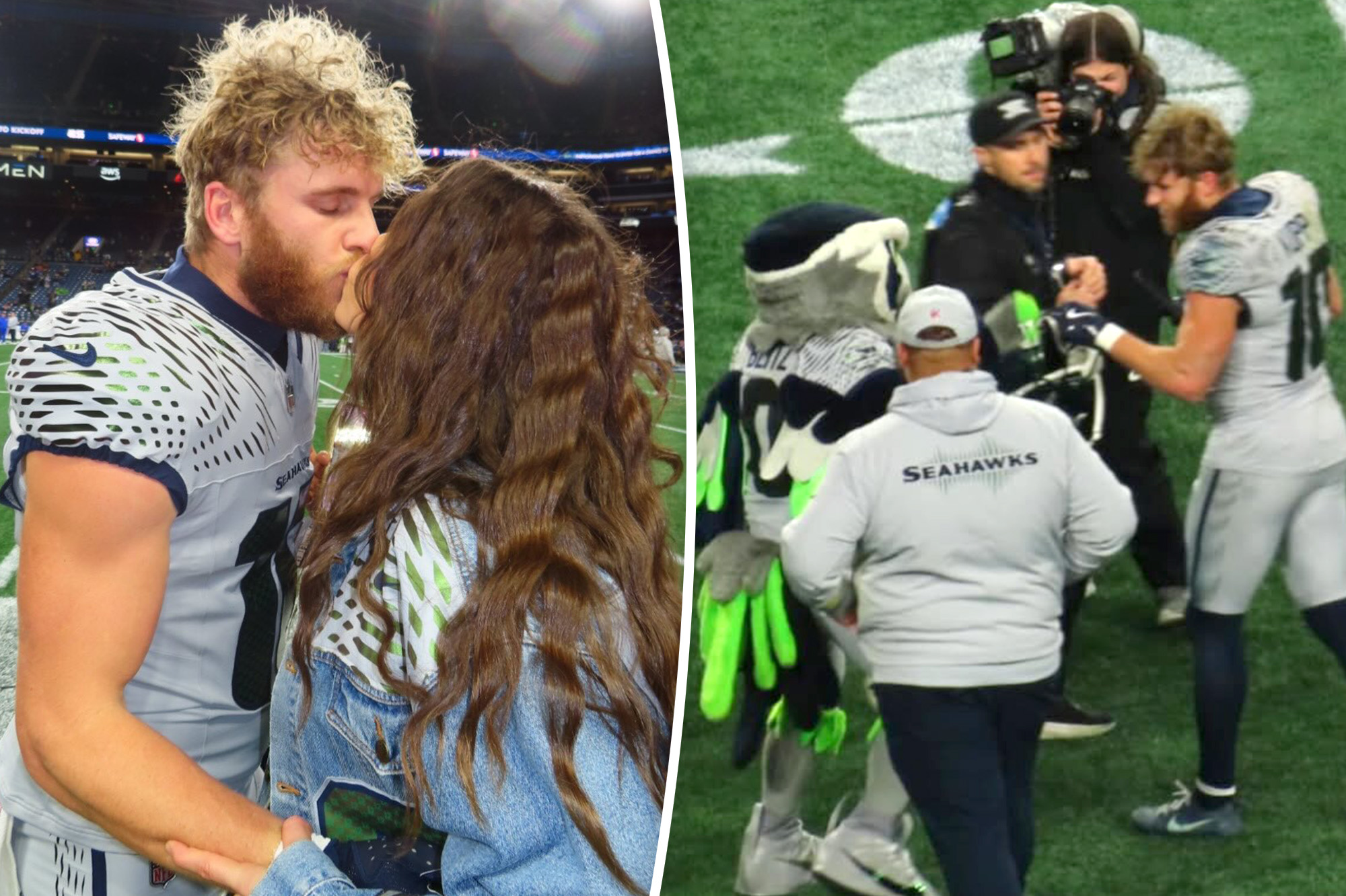 Cooper Kupp gets kisses from wife after huge win over ex-Rams team