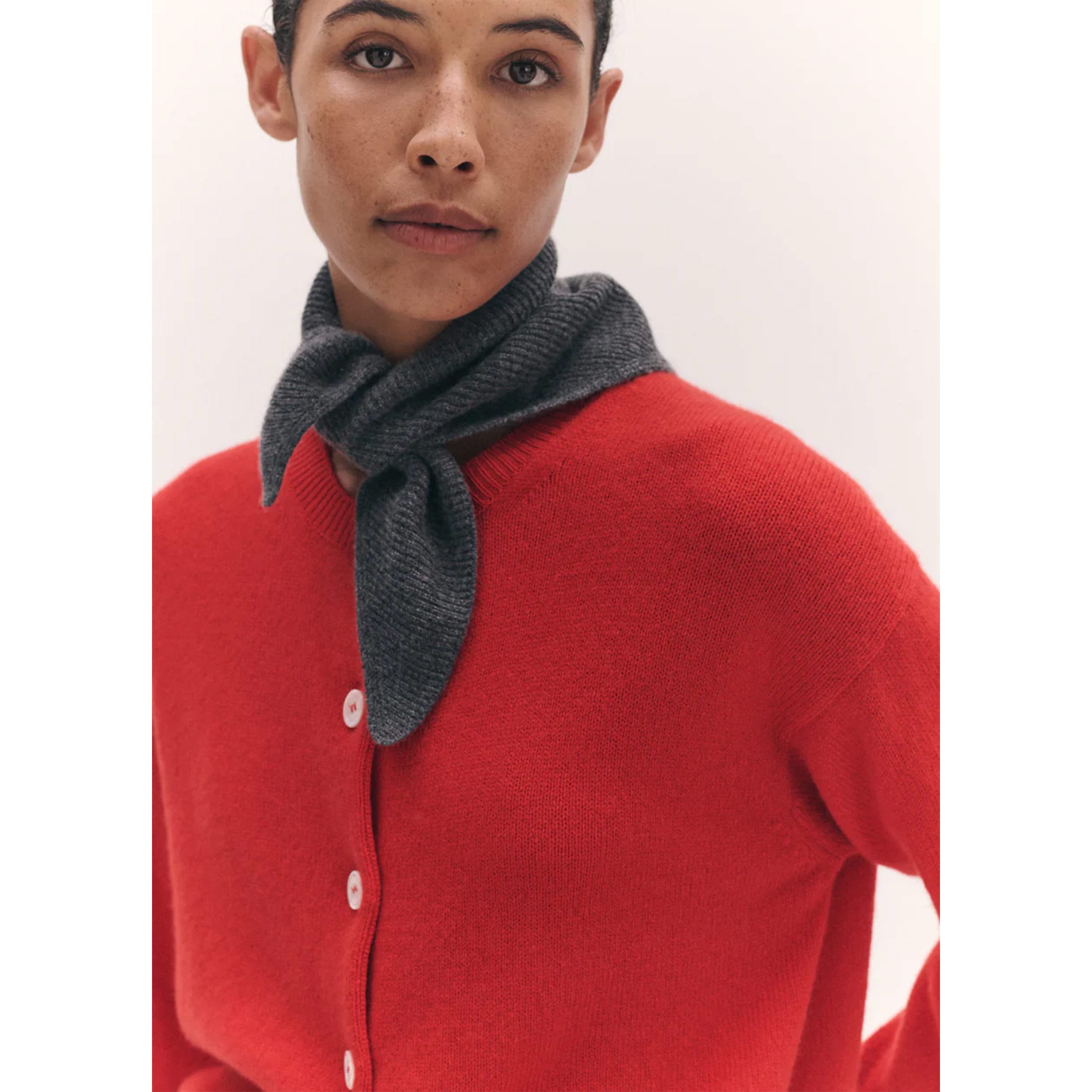 Regular scarves keep you warm, but a triangle scarf makes a statement