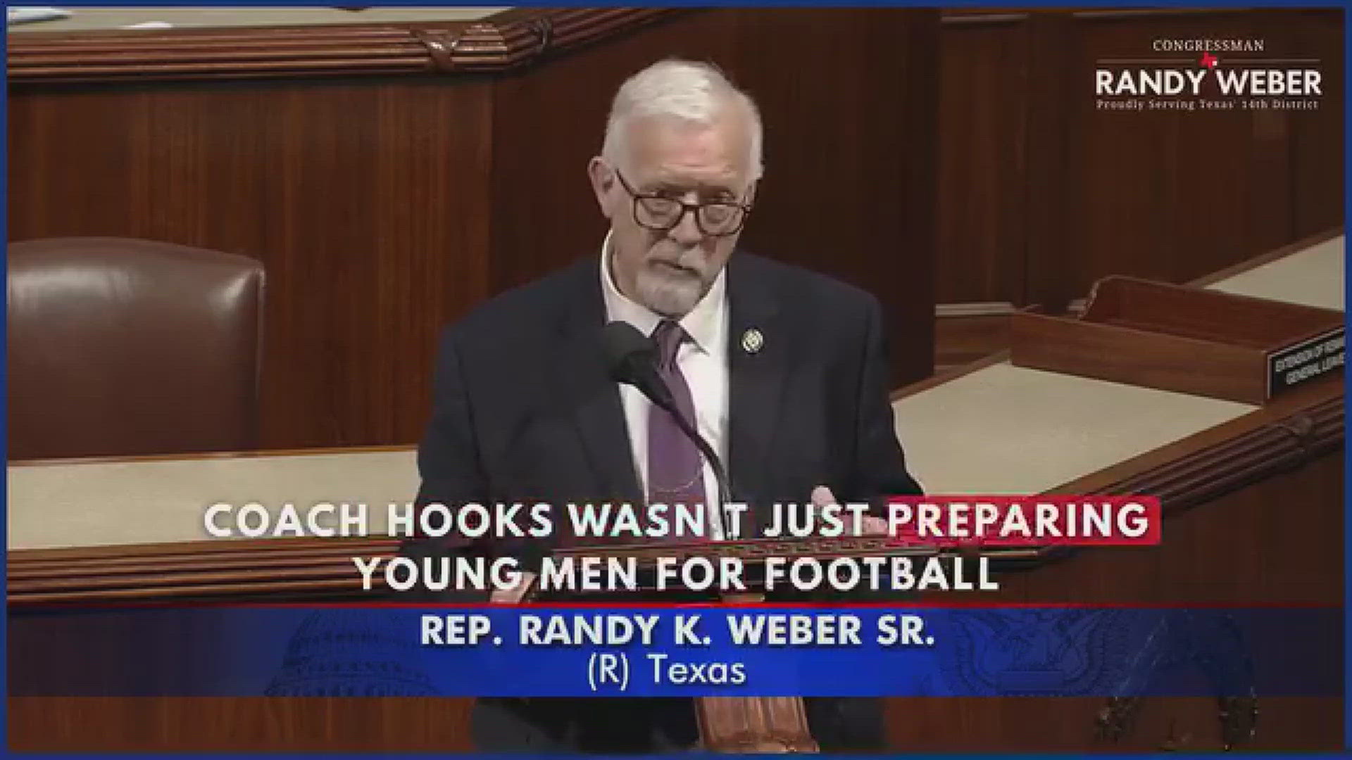 Congressman Randy Weber honors West Orange-Stark coach Dan Hooks on ...