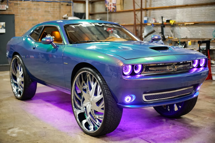 This Dodge Challenger rolls on giant 34