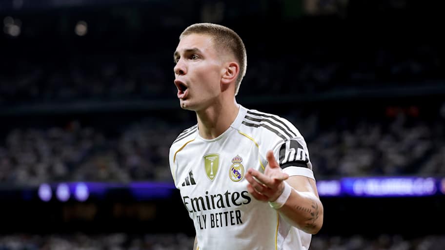 Franco Mastantuono joined Real Madrid in the summer. | Maria Gracia Jimenez/Soccrates/Getty Images