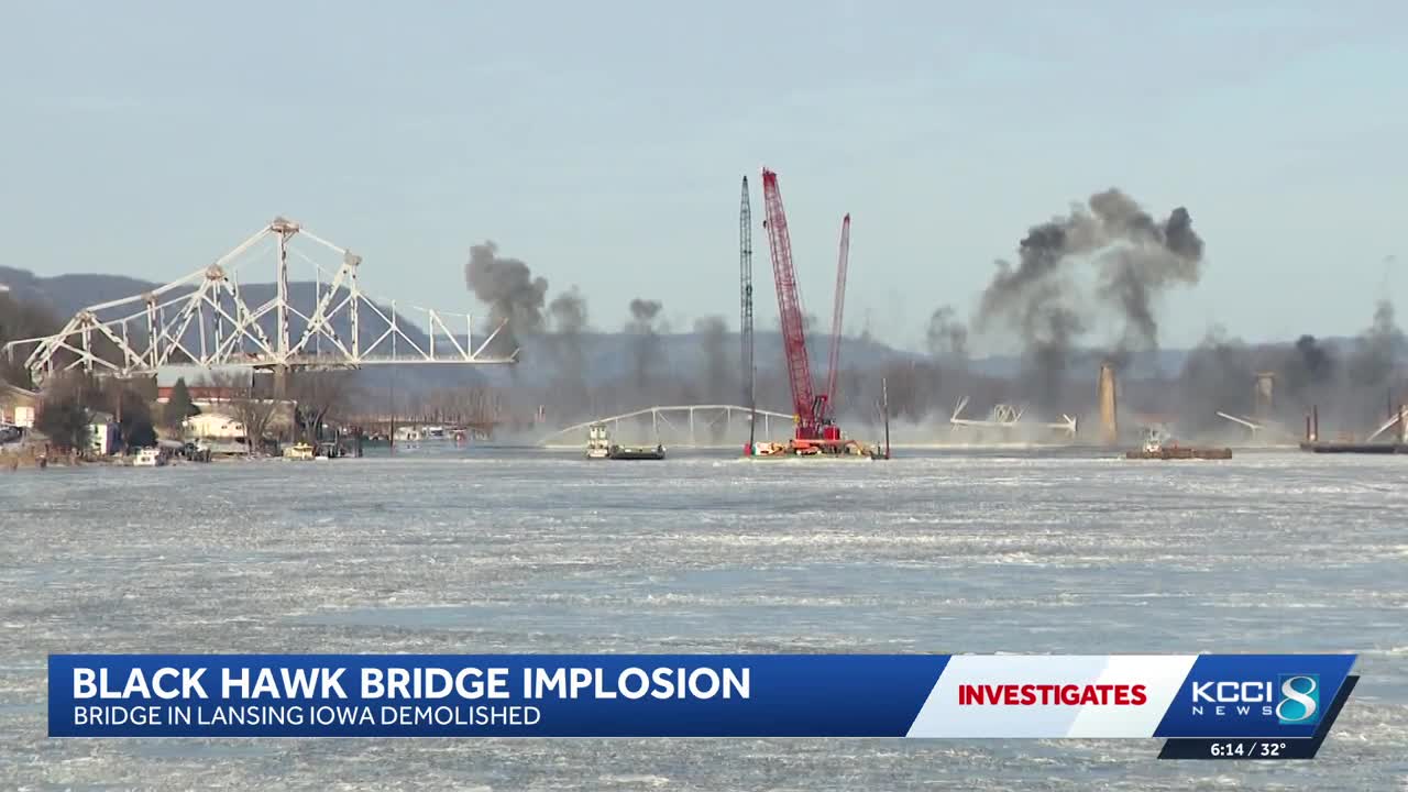 Beloved northeast Iowa landmark, major bridge gets imploded