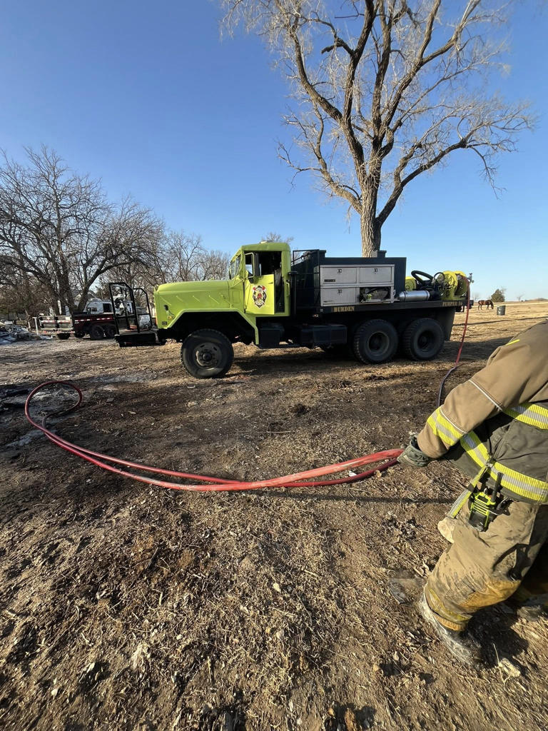 High winds reignite two-week-old brush pile fire in Cowley County