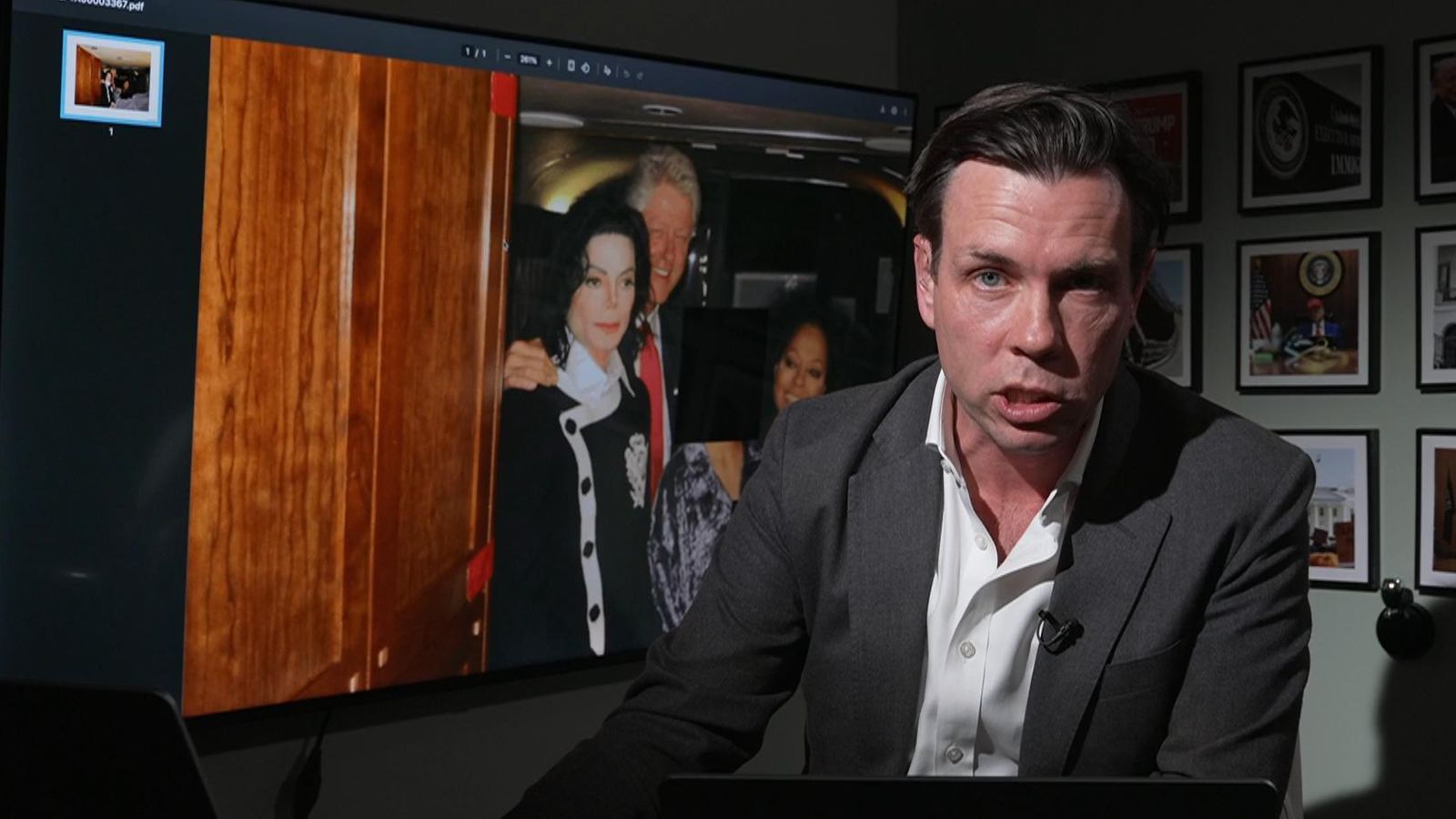 Bill Clinton and Michael Jackson pictured in Epstein files