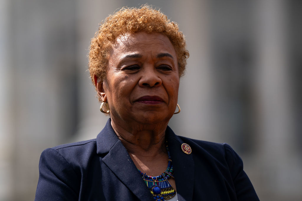 WASHINGTON, DC – MAY 16: Rep. Barbara Lee (D-CA) arrives for a Congressional Progressive Caucus news conference at the U.S. Capitol on May 16, 2024 in Washington, DC.(Photo by Kent Nishimura/Getty Images)