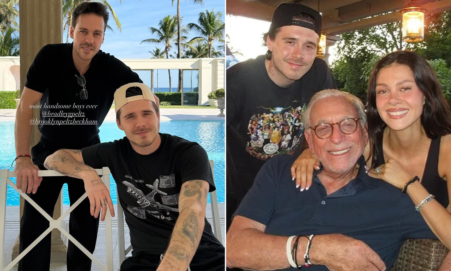 Brooklyn Beckham looks pally with Nicola Peltz's brother as they head to  her home for Christmas, image size:1908x1146